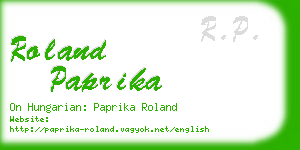roland paprika business card